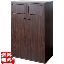 ダブルプッシュダストボックス 幅25 高さ96 DB-802R ブラウン 宮武製作所 | スリム ゴミ箱 リビング キッチン 写真1