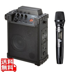 ワイヤレスマイク付き拡声器スピーカー(バッテリー内蔵・ワイヤレスマイク1本対応) 写真1
