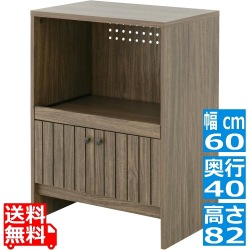 TIFFY(ティフィー)レンジラック レンジボード 棚 レンジ台 スライド 収納 リビング キッチン おしゃれ 北歐 TF80-60R-BR 写真1