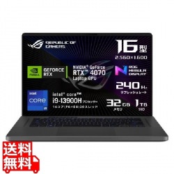 ASUS ROG Zephyrus G16 GU603VI(Core i9-13900H/32GB/SSD 1TB/光学ドライブなし/Windows 11 Pro/Officeなし/16-inch/エクリプスグレー/GeForce RTX 4070/GDDR6 8GB) 写真1
