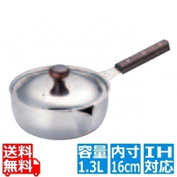 MA 18-0 カラス口パン(目盛付)16cm 1.3L 電磁 フタ付 写真1