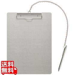 アルミクリップボード ペン付 AS-A3E-P タテ 写真1