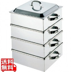 EBM 18-8 業務用角蒸器 28cm 3段 写真1