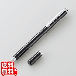 スマートフォン用タッチペン/マグネットキャップ/導電繊維タイプ/ブラック 写真1