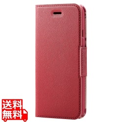 iPhone SE 第3世代/SE 第2世代/8/7 用 ケース カバー レザー 手帳 マグネット フラップ 耐衝撃 軽量 薄型 ワイヤレス充電可 ストラップホール付 ディープピンク 写真1