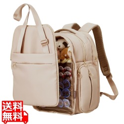 リュック バックパック 痛バッグ Mサイズ ビジネス 推し活 2Way使用 撥水加工 ショルダーバッグ付 レインカバー付属 グレージュ 写真1