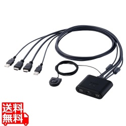 ケーブル一体型パソコン切替器(HDMI(R)/フルHD60Hz/2台切替) 写真1