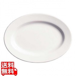 陶器「町中華」リム楕円皿 26cm R01-8026 写真1