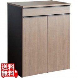 ダストボックス 分別ドロワー 45L 木目調 NotT DB-F2200 ブラウン 宮武製作所 | キャスター付き 写真1