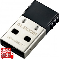 Bluetooth/PC用USBアダプタ/小型/Ver4.0/Class1/forWin10/ブラック 写真1