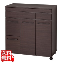 スライド棚付きダストボックス4D(ブラウン) 写真1