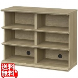 オープンラック 棚 白井産業 幅90cm 高さ72cm グレー シェルフ 本棚 収納 リビング ナチュリカ 写真1