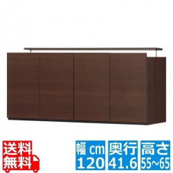 壁面キャビネット(上置き) ポルターレ POR-5512D U DK | 日本製 壁面収納 上置き ラック 幅:約120cm 高さ:約55cm 写真1