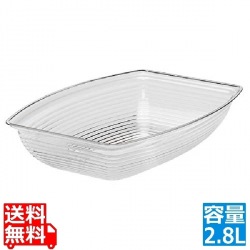 長角型リブド サラダボール RSB912CW(135)クリア 写真1