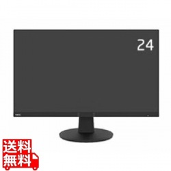 24型3辺狭額縁IPSワイド液晶ディスプレイ(黒色)/1920×1080/ミニD-Sub15ピン、HDMI/ブラック/スピーカー：なし/〔5年保証〕 写真1