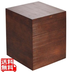 木製 千筋キューブ 茶 200×200×240mm 写真1