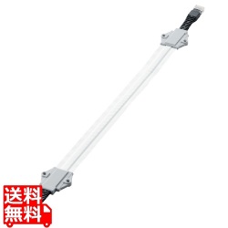 隙間 LANケーブル 40cm CAT6A準拠 フラット 高速 アルミ強化 RJ45 有線LAN 屋外用 延長コード ドア 窓サッシ シルバー 写真1