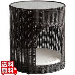 猫ちぐら CGR-400 ダークブラウン 宮武製作所 | ラタン アジャスター付き 写真1