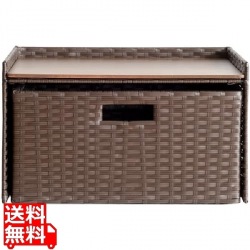 ドロワーラック 幅41 高さ24 DRK-400 ダークブラウン 宮武製作所 | 樹脂製ラタン 写真1