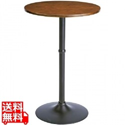 ハイテーブル 高さ90 KNT-J1062 ブラウン 宮武製作所 | テーブル 机 ラウンド シック 写真1
