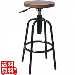 スツール カウンター バーチェア KNC-026M ブラウン 宮武製作所 | スチール 天然木 写真1