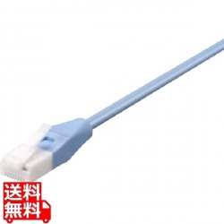 ツメ折れないCat6A LANケーブル やわらか 10m ブルー 写真1