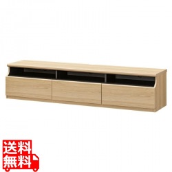 テレビ台 白井産業 75V型対応 テレビボード ローボード 収納 扉付き 配線 リビング 組立簡単 約幅180cm 高さ40cm ナチュラルブラウン ティレスタ3 TL3-4018HNA 写真1