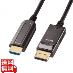 DisplayPort-HDMI変換光ファイバーケーブル 20m 写真1