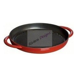 ピュアグリル 26cm 40510-309 チェリー ※ IH対応 IH (100V/200V)とガス火対応 ストウブ グリル 26 グリルパン 写真1