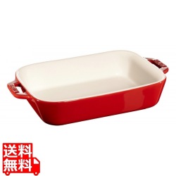 セラミック レクタンギュラーディッシュ 20cm×16cm チェリー 40508-585 写真1