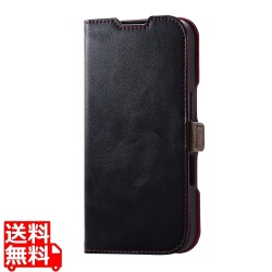 iPhone 16 ソフトレザーケース 磁石付 耐衝撃 ステッチ 写真1