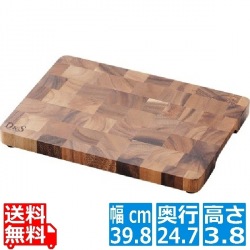 D&S エンドグレインカッティングボード L MP1621-L サイズ:約398×247×H38mm d&s アカシア 木 写真1