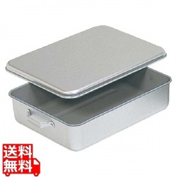 アルマイト 天ぷら入 A型(蓋付)251-FC 内面フッ素加工 413×313 写真1