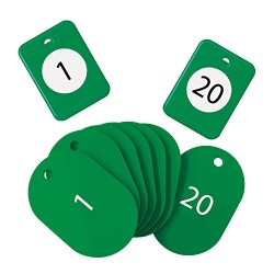 クロークチケット1?20緑 写真1