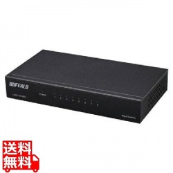 LSW7-GT-8ES/BK Giga 8ポートスイッチ 電源外付 金属筐体 マグネット 写真1