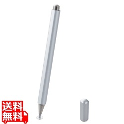 タッチペン ディスクタイプ 磁気吸着 超感度 シルバー 写真1