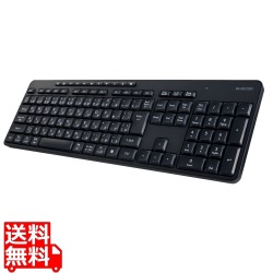 キーボード/無線2.4GHz/静音/フルサイズ/メンブレン式/ブラック 写真1