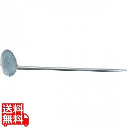 TS パイプ柄給食用すくい網 丸型 24cm 細目(14メッシュ) 写真1