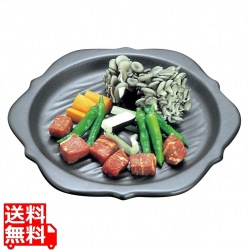 六角 陶板焼 黒 小 T-33 写真1