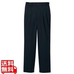 ツータックパンツ(男性用)KP001M-7 黒 L 写真1
