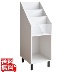   レコードラック Calmato カルマート 幅35.5 高さ100 RK-1000 ホワイト 宮武製作所| レコード 収納 リビング オシャレ 写真1