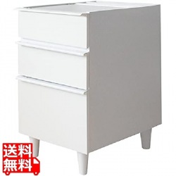  サイドテーブル 幅35 高さ60 ST-203 ホワイト 宮武製作所 | テーブル 机 オシャレ 写真1