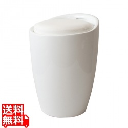 スツール 収納 合成皮革 ウレタン 座面高46 CH-K100 ホワイト 宮武製作所 写真1