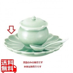 砧青磁仏跳壇 菊彫皿 中 写真1