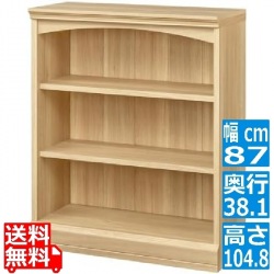 ディスプレイラック 白井産業  飾り棚 本棚 シェルフ 収納ラック シェルフ アンティーク調 ナチュラルブラウン 幅87 高さ104 ルミデ LMD-1085NA 写真1