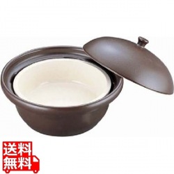 萬来鍋 丸 こげ茶 大(2?4人前用) 写真1