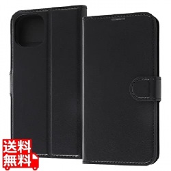 iPhone 14 / 13 耐衝撃 手帳 マグネット/ブラック/ブラック 写真1