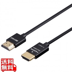 イーサネット対応 HIGH SPEED HDMIケーブル スリムタイプ 3.0m ブラック 写真1