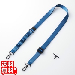 スマホショルダーストラップ/ストラップホールシート/フラット型/ペールネイビー 写真1