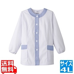 女性用デザイン白衣 長袖 FA-7204L 写真1